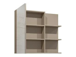 Meublorama Espejo^Espejo con almacenaje para baño GOBI color marrón Marru00f3n