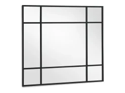 Clearance Espejo cuadrado 100x100 estructura metal negra Negro