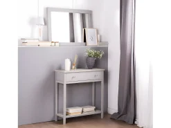 Outlet Espejo de pared de Madera 90 x 60- Braul Gris