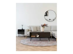 Outlet ebuy24 Espejo de aluminio redondo con marco Ø 80 cm Negro