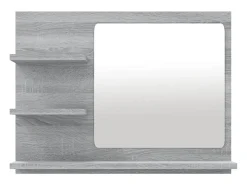 Espejo de baño 60 x 10,5 x 45 cm madera de ingeniería gris 02_0006901