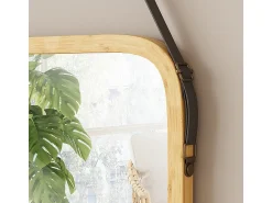 Vicco Espejo^Espejo de baño bambú 34x41.5x1.5 mirno Color natural claro