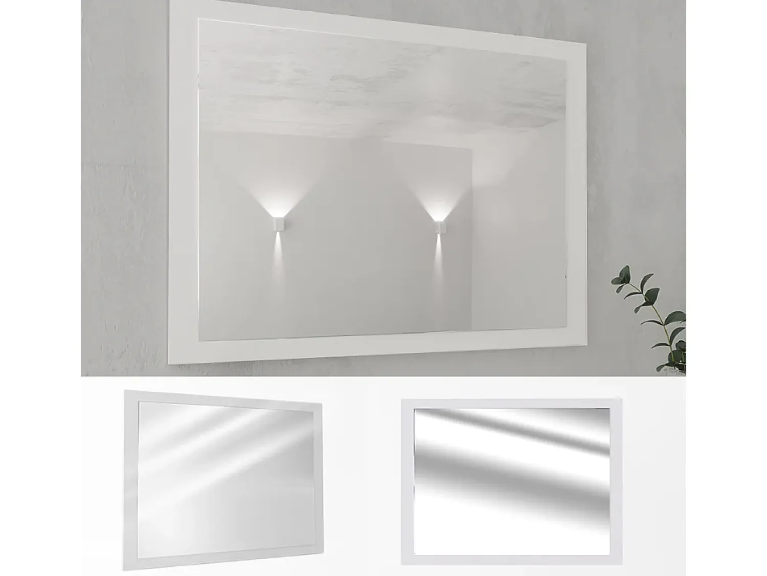 Clearance Vicco Espejo de baño 45x2x60 emma Blanco
