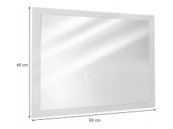 Clearance Vicco Espejo de baño 45x2x60 emma Blanco