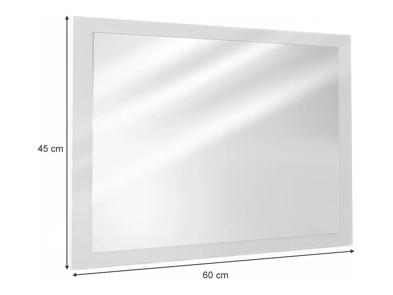Clearance Vicco Espejo de baño 45x2x60 emma Blanco