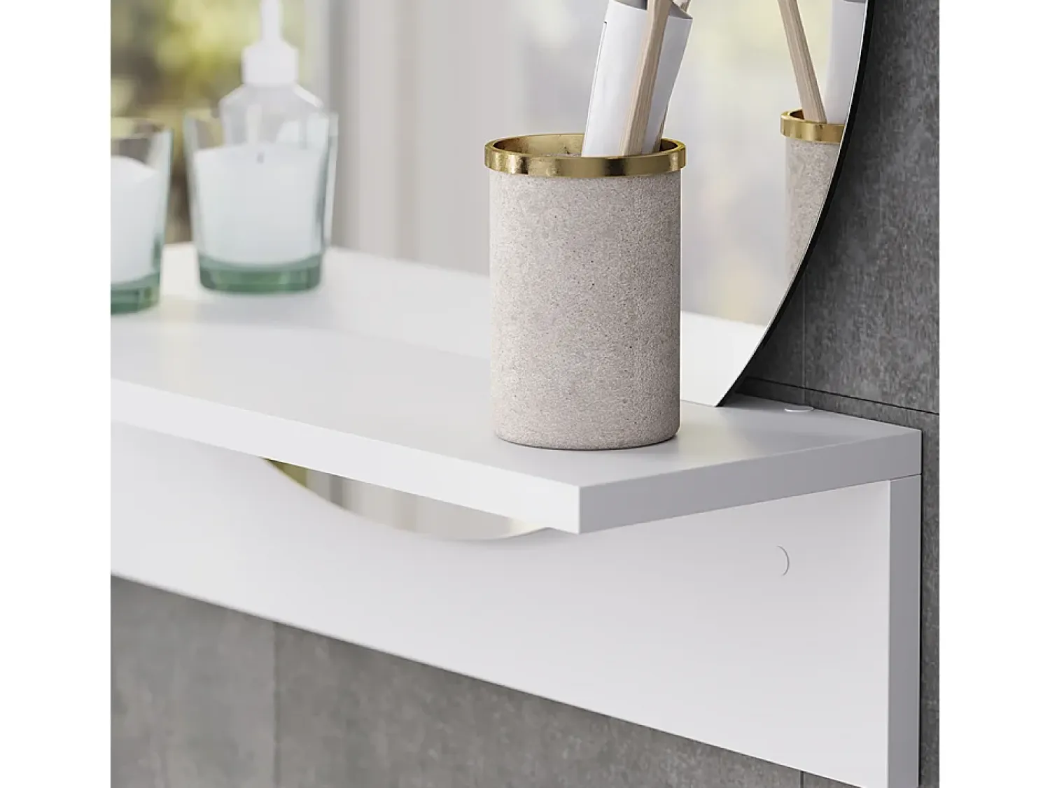 Vicco Espejo^Espejo de baño 50x15x54.5 elyra Blanco