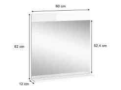Best Vicco Espejo de baño 60x12x62 izan Blanco