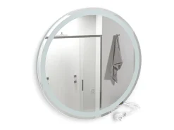 Vicco Espejo de baño 70x4x70 lumos Blanco