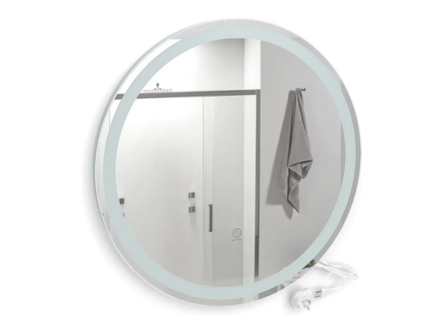 Vicco Espejo de baño 70x4x70 lumos Blanco