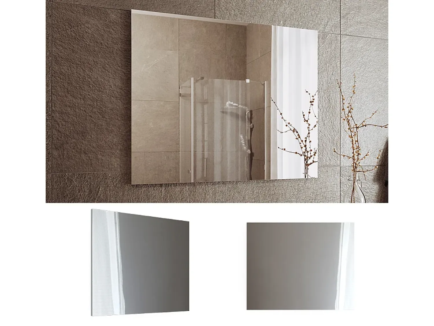Vicco Espejo^Espejo de baño 2x80x65 viola Blanco