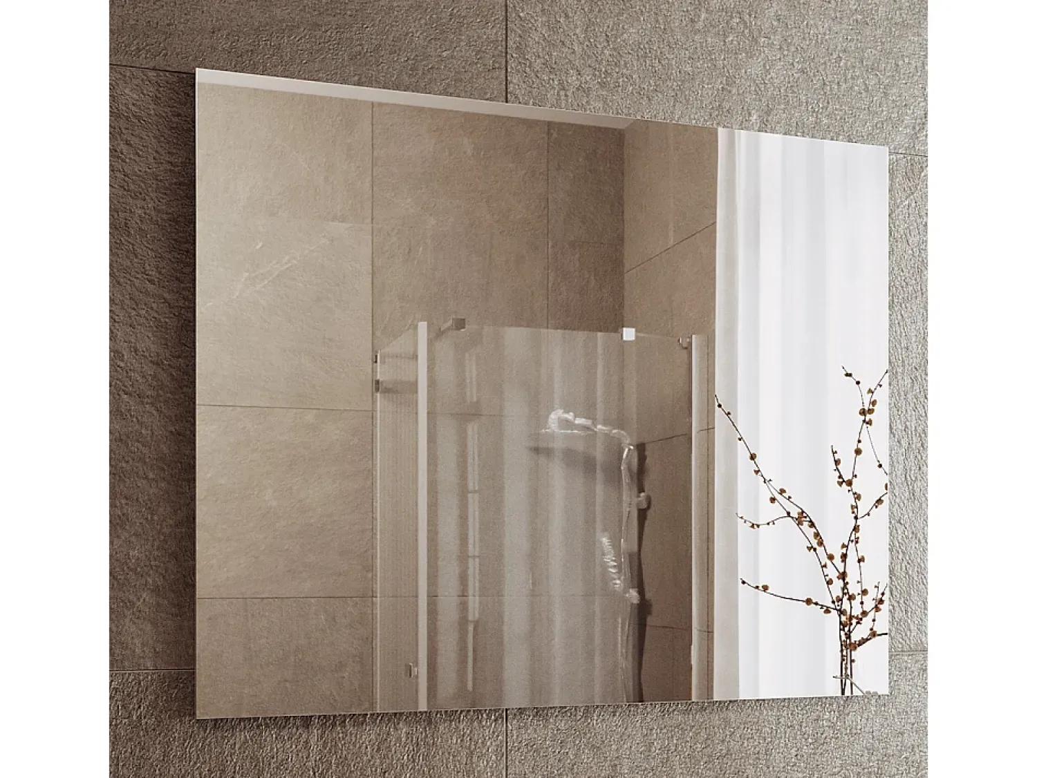 Vicco Espejo^Espejo de baño 2x80x65 viola Blanco