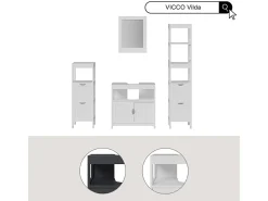 Vicco Espejo^Espejo de baño 40x10x50 vilda Blanco