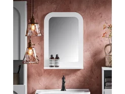 Espejo de Baño con 1 Estante Espejo de Pared Blanco 38 x 9 x 54 cm BZR162-W SoBuy ES