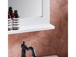 Espejo de Baño con 1 Estante Espejo de Pared Blanco 38 x 9 x 54 cm BZR162-W SoBuy ES