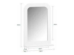 Espejo de Baño con 1 Estante Espejo de Pared Blanco 38 x 9 x 54 cm BZR162-W SoBuy ES