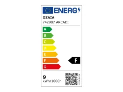 OZAIA Espejo De Pared|Espejo^Espejo de baño con forma de arco antivaho con luces LED, Ancho 50 cm, ARCADI Transparente