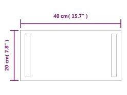 Best Espejo de baño con LED 40x20 cm ES842681 Transparente