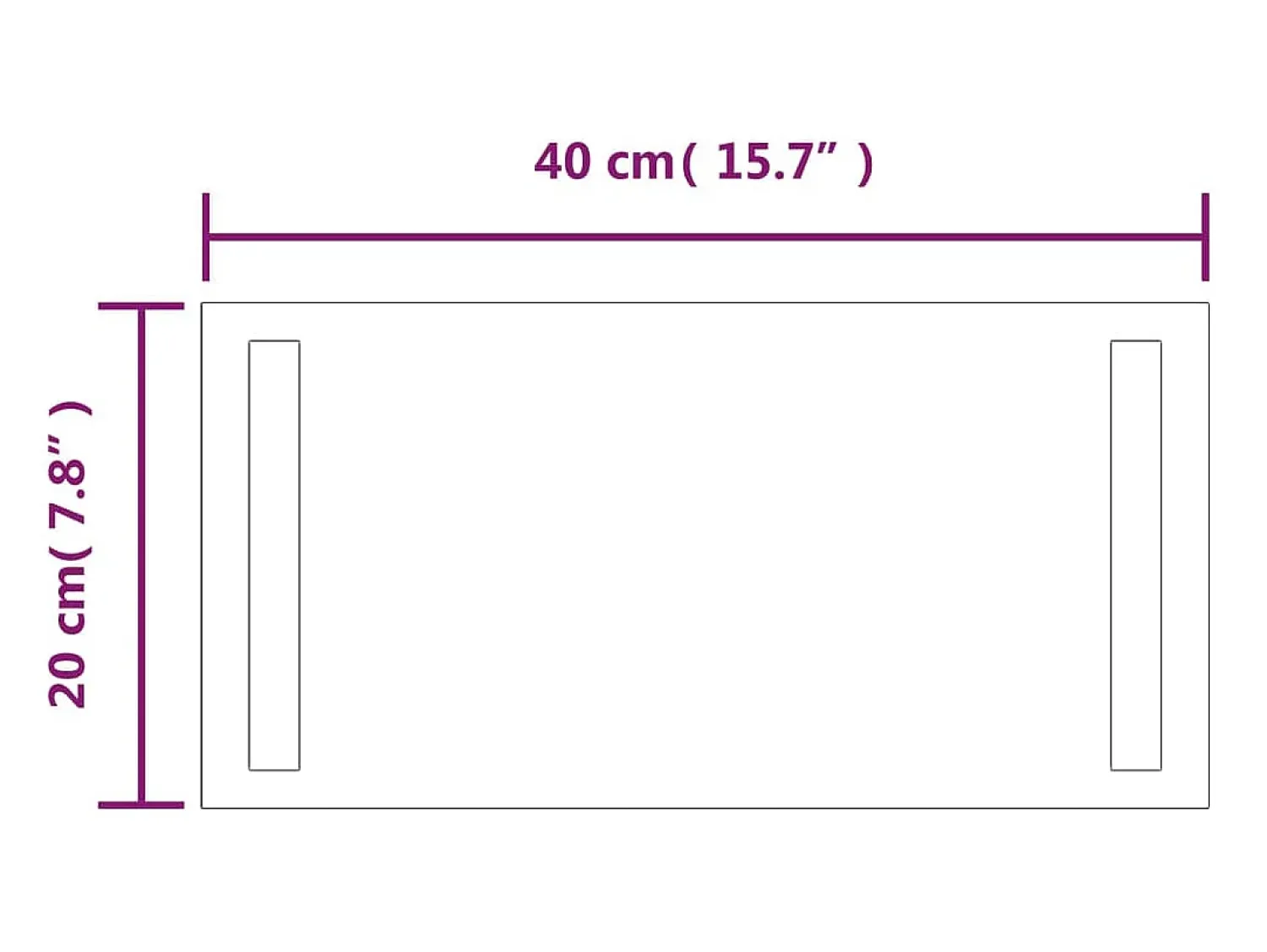 Best Espejo de baño con LED 40x20 cm ES842681 Transparente