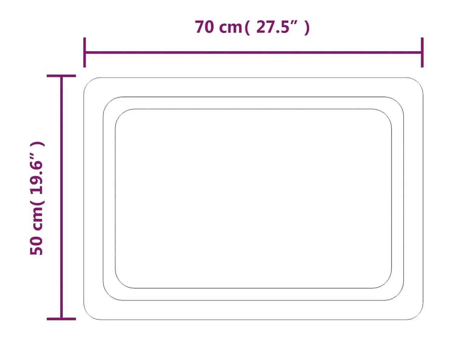 Sale Espejo de baño con LED 70x50 cm ES956715 Transparente