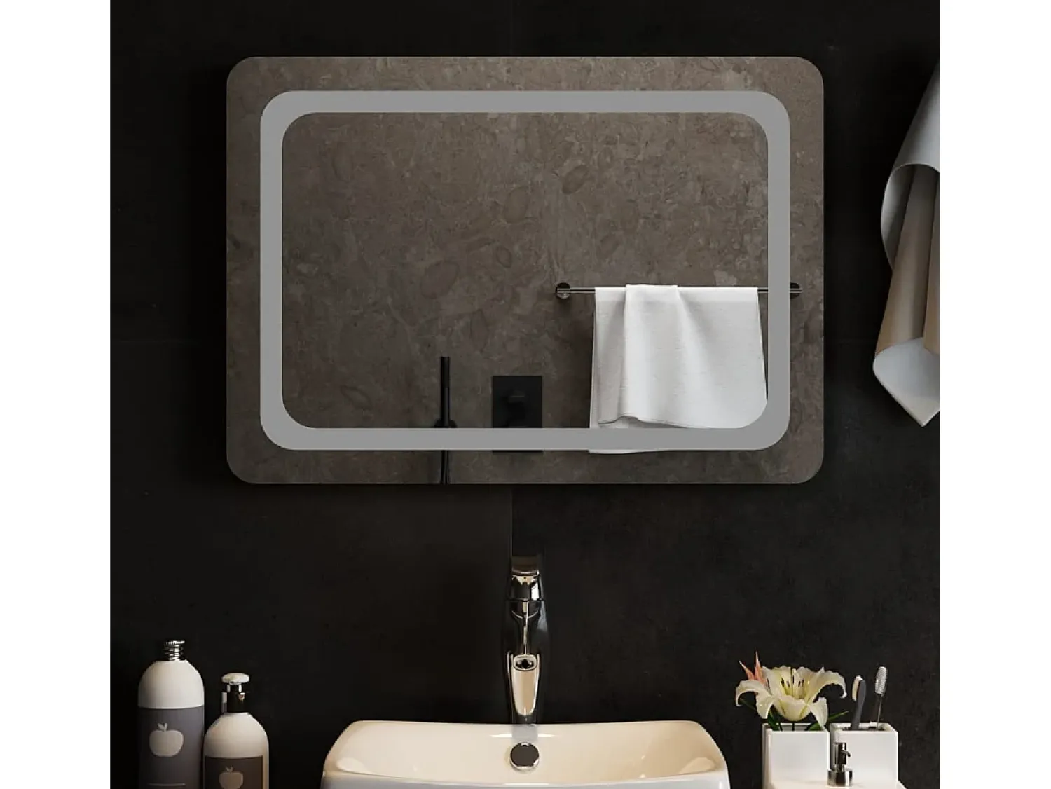 Sale Espejo de baño con LED 70x50 cm ES956715 Transparente