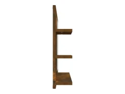 Helloshop26 Espejo^Espejo de baño de roble ahumado 60 x 10,5 x 45 cm madera de ingeniería 02_0006895 Beige