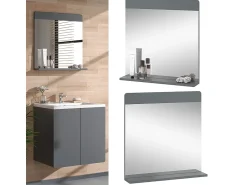 Vicco Espejo^Espejo de baño 60x12x62 izan Gris