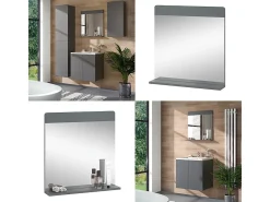 Vicco Espejo^Espejo de baño 60x12x62 izan Gris