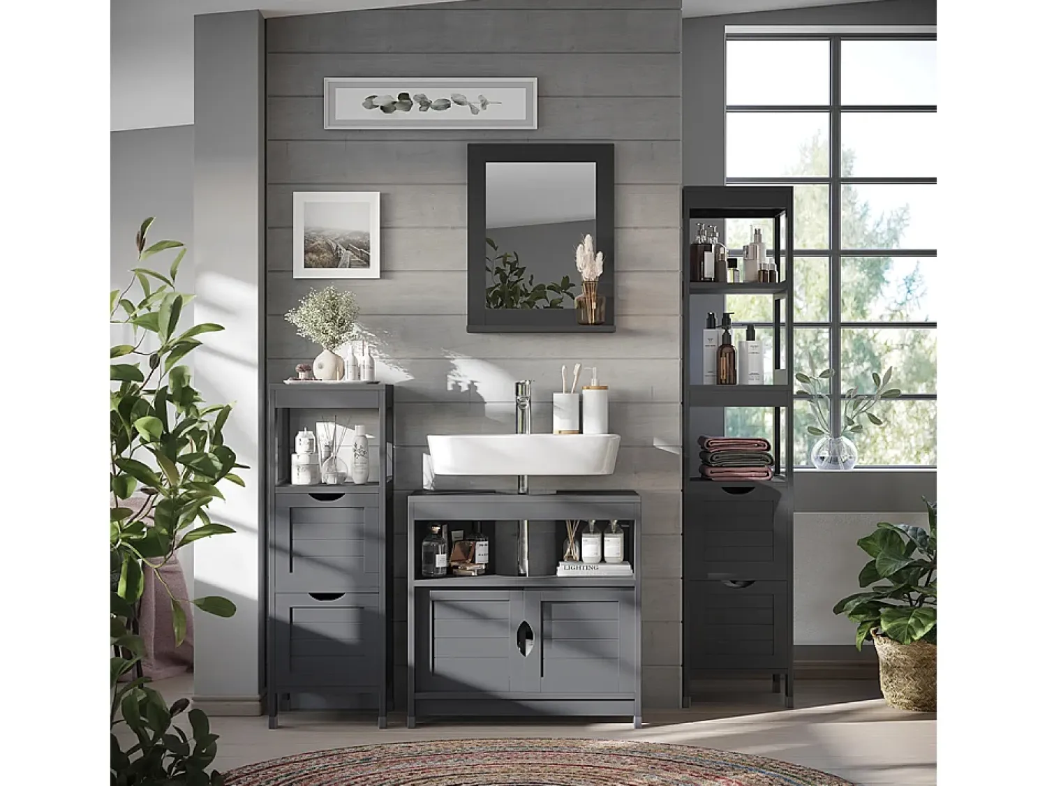 Sale Vicco Espejo de baño 40x10x50 vilda Gris