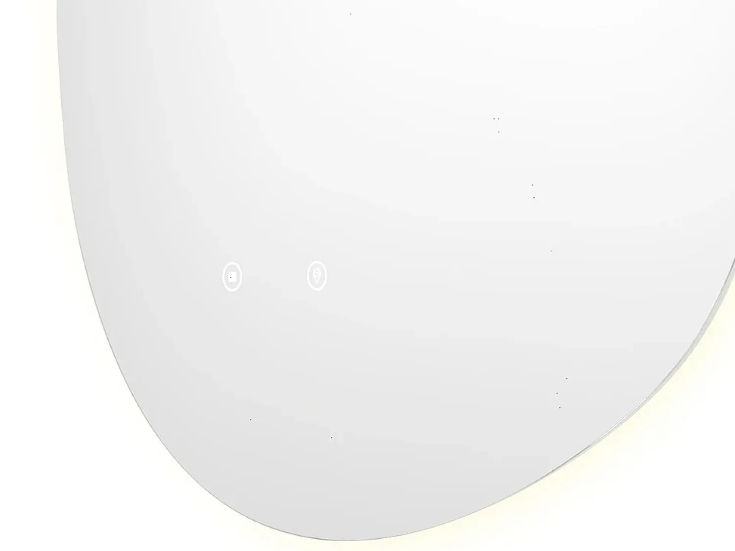OZAIA Espejo De Pared|Espejo^Espejo de baño iluminado asimétrico anti-vaho - 60 x 80 cm - INACIA Transparente