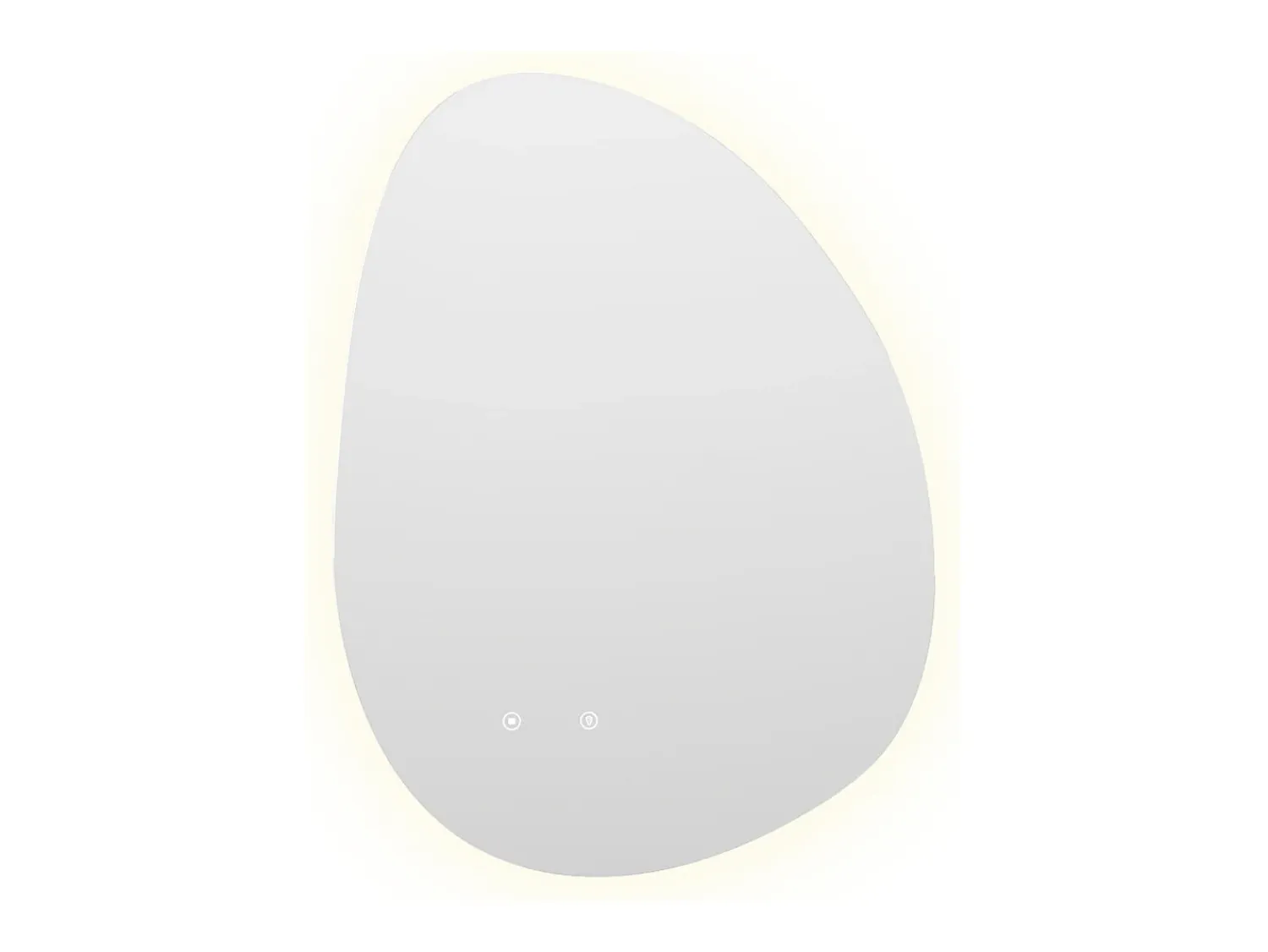OZAIA Espejo De Pared|Espejo^Espejo de baño iluminado asimétrico anti-vaho - 60 x 80 cm - INACIA Transparente