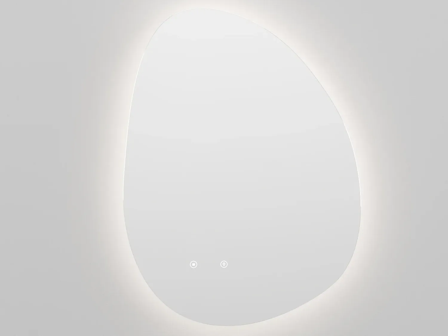 OZAIA Espejo De Pared|Espejo^Espejo de baño iluminado asimétrico anti-vaho - 60 x 80 cm - INACIA Transparente
