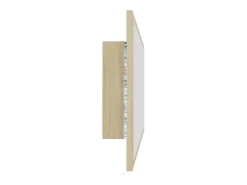 New Helloshop26 Espejo de baño LED 90 x 8,5 x 37 cm roble acrílico 02_0006964 Beige