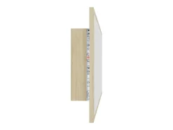 Helloshop26 Espejo^Espejo de baño LED 100 x 8,5 x 37 cm acrílico roble Sonoma 02_0006960 Beige