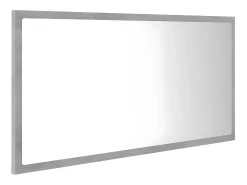 Sale Espejo de baño LED acrílico hormigón 90x8,5x37 cm ES450939 Gris