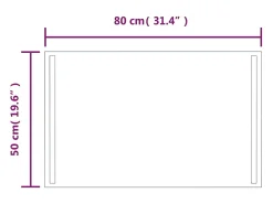 Discount Espejo de baño LED 50x80 cm Transparente