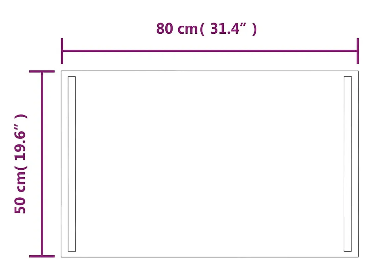 Discount Espejo de baño LED 50x80 cm Transparente