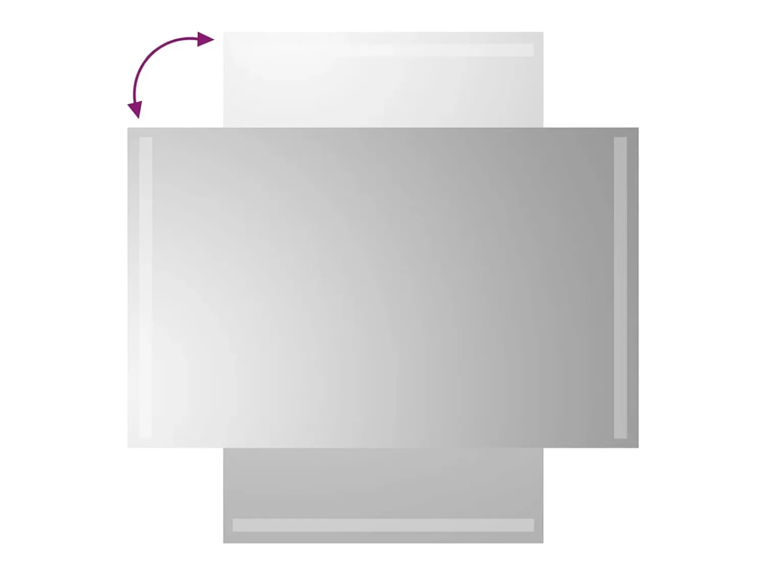 Discount Espejo de baño LED 50x80 cm Transparente