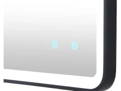 Sale OZAIA Espejo de baño rectangular iluminado LIMORICO 50x80 cm Negro