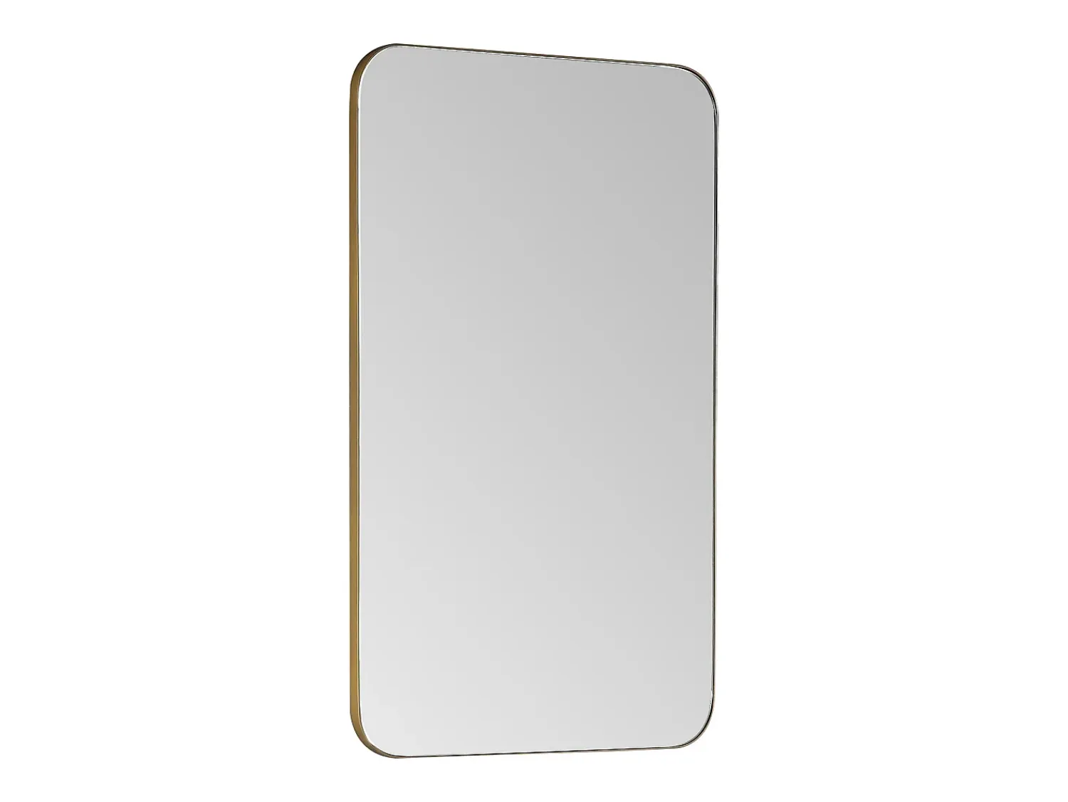 Clearance OZAIA Espejo de baño rectangular con borde , 50x80cm, DEMETRIA Dorado