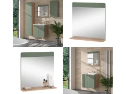 Outlet Vicco Espejo de baño roble /dorado 60x12x62 izan Verde