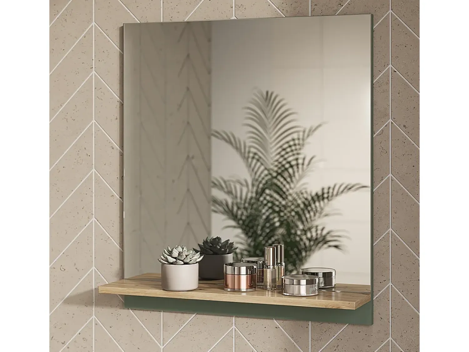 Vicco Espejo^Espejo de baño /artesano 60x14x67 marelle Verde