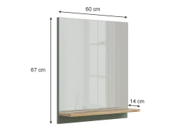 Vicco Espejo^Espejo de baño /artesano 60x14x67 marelle Verde