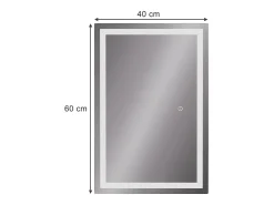 Outlet Vicco Espejo de baño vidrio 60x40x2.8 miral Transparente