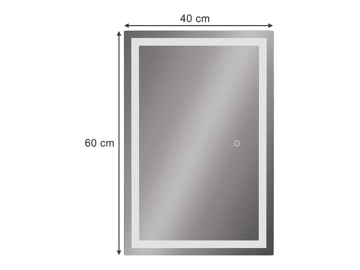 Outlet Vicco Espejo de baño vidrio 60x40x2.8 miral Transparente