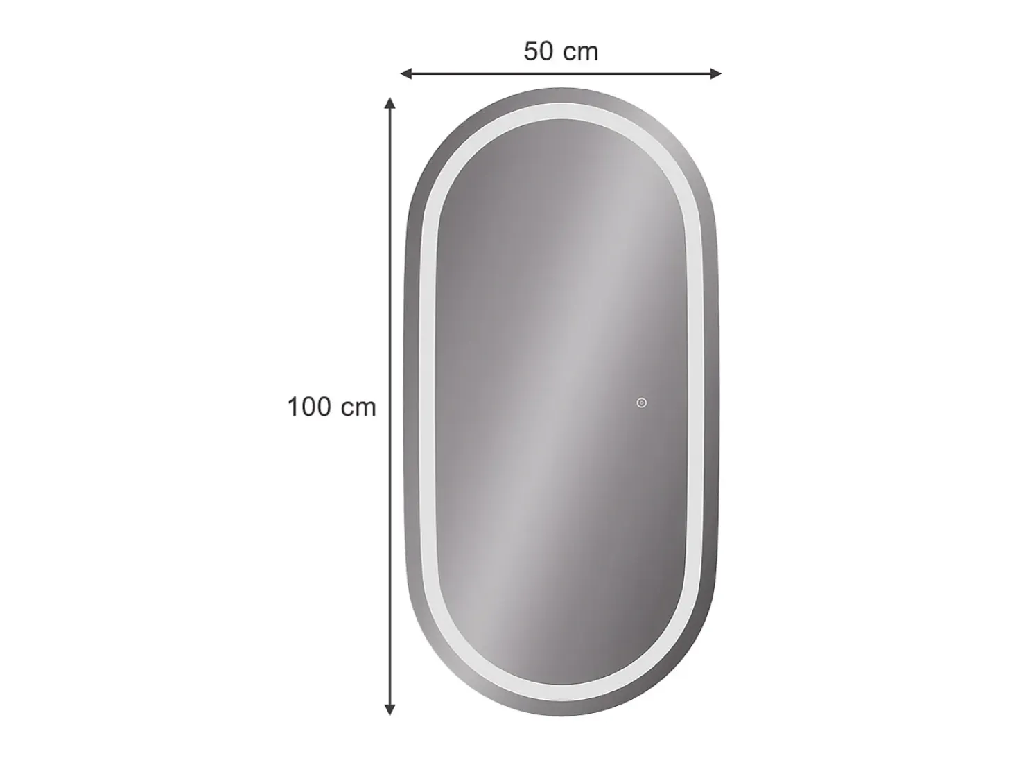 Espejo de baño vidrio 100x50x2.8 miral