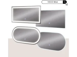Vicco Espejo de baño vidrio 60x40x2.8 miral Transparente