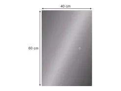 Vicco Espejo de baño vidrio 60x40x2.8 miral Transparente