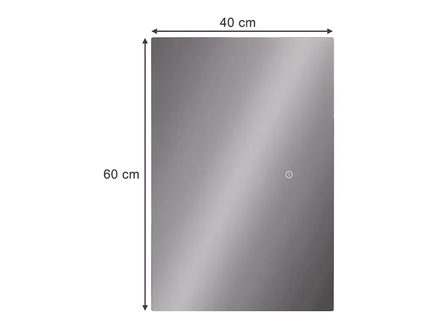 Vicco Espejo de baño vidrio 60x40x2.8 miral Transparente