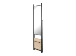 Discount Helloshop26 Espejo de cuerpo entero con estante color gamuza 150 x 44 x 60 cm efecto roble 03_0007966 Negro