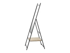 Discount Helloshop26 Espejo de cuerpo entero con estante color gamuza 150 x 44 x 60 cm efecto roble 03_0007966 Negro